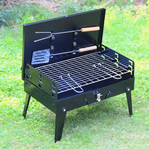 Skládací venkovní gril TrailBite, kompaktní a lehký ocelový gril pro kempování a zahradu