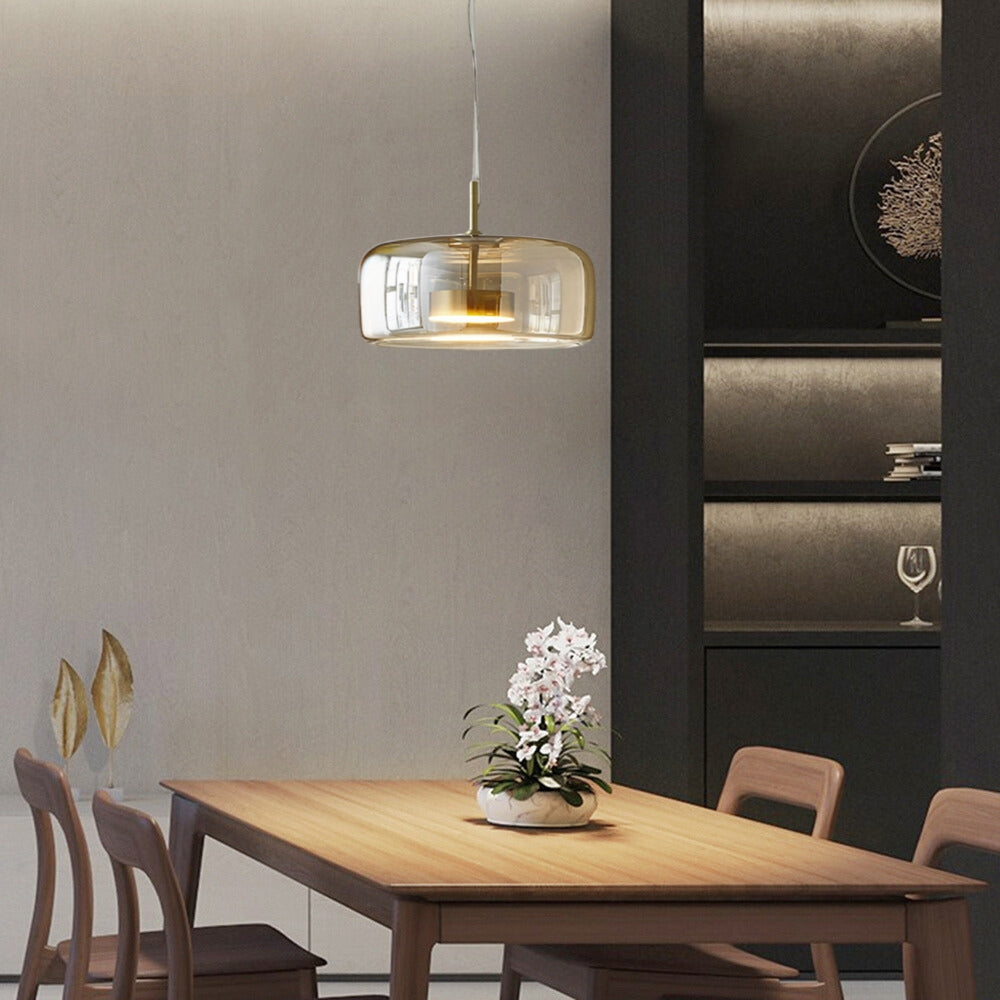 June Morden Glass Pendant Light Clear/Smoky/Amber - Neutralighting