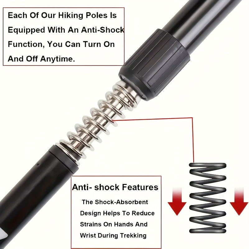Foldable Aluminum Hiking Stick