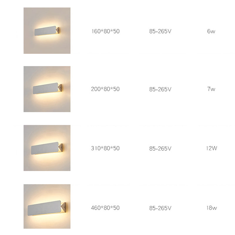 Arisha Rotatable LED Wall Lamp — White Metal Indoor Light