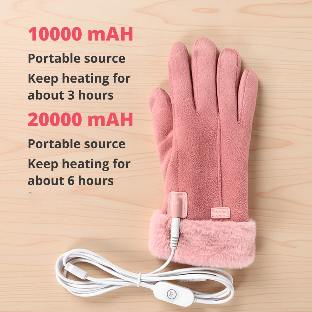 Θερμαινόμενα γάντια Cozy Glove για γυναίκες, αδιάβροχα, για τον χειμώνα στο Ηνωμένο Βασίλειο, με οθόνη αφής και επαναφόρτιση μέσω USB