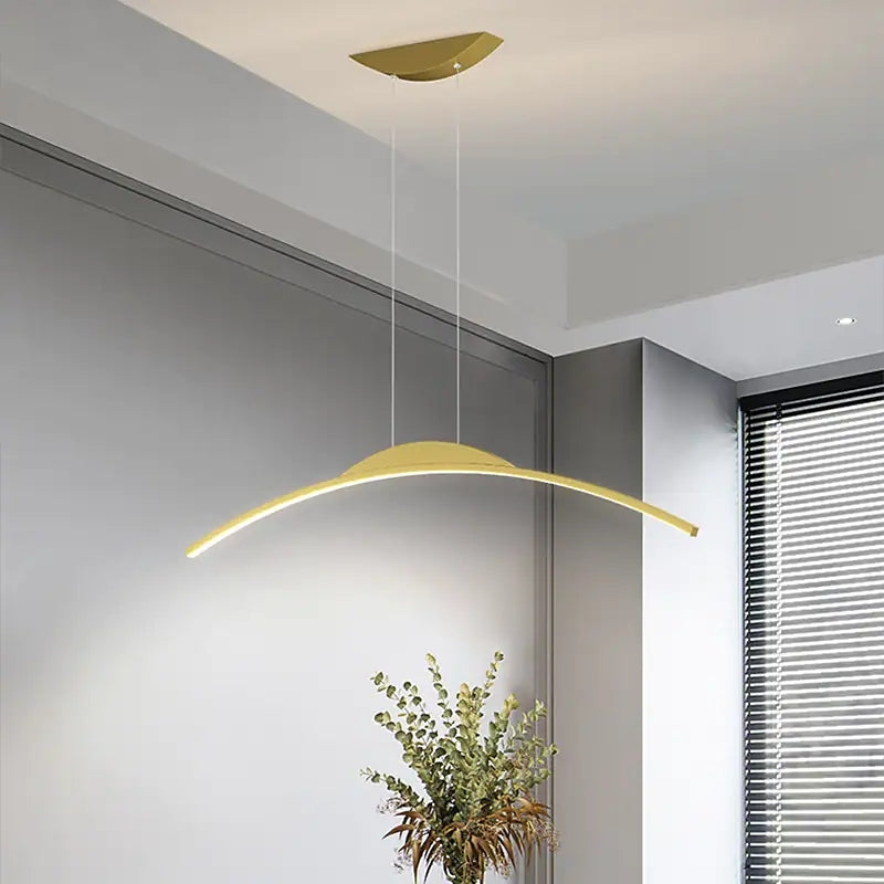 Floa Minimalist Linear Metal Remote Control Pendant Light - Neutralighting