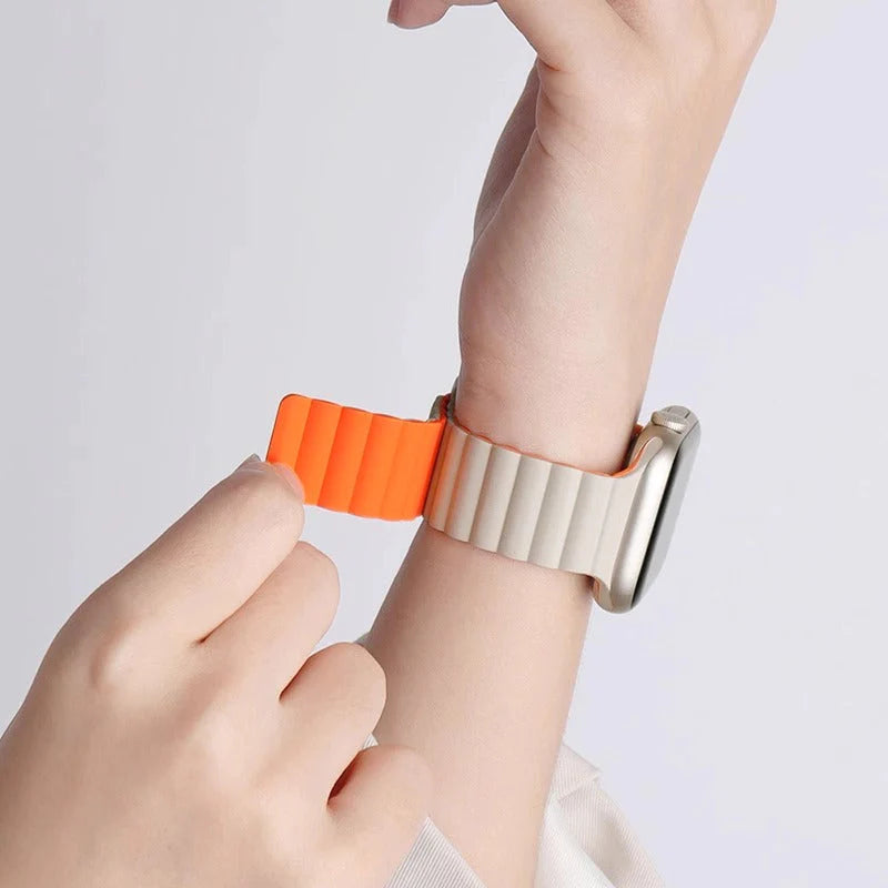 Magnetische siliconen band voor Apple Watch