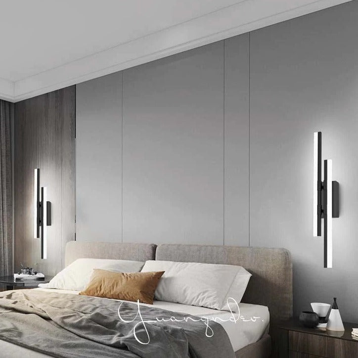 Moderne LED-væglampe – lange lyssprosser