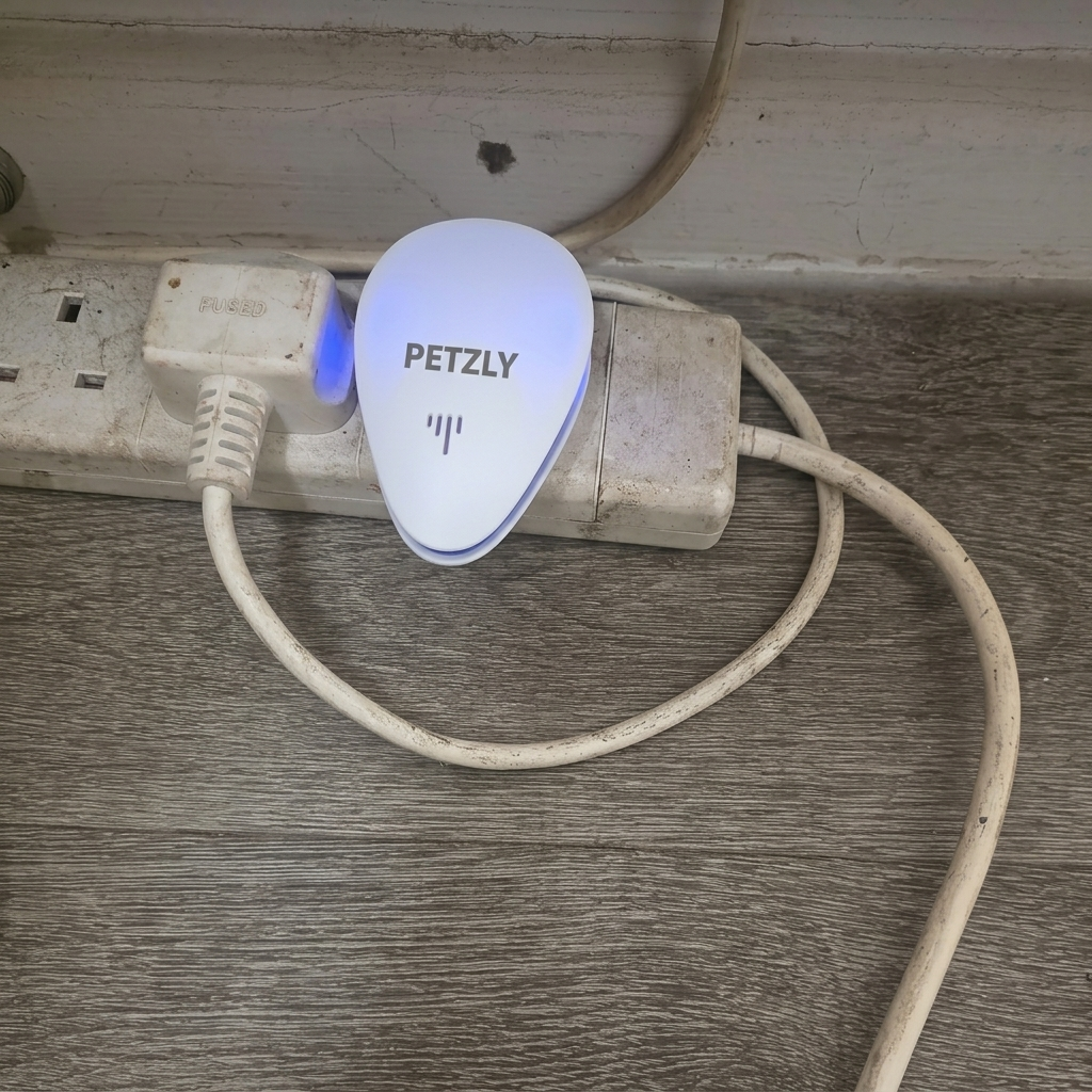 Pest repeller plugged into a power strip