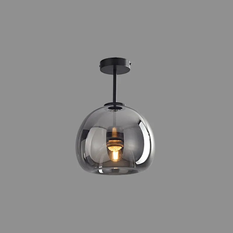 Rhea Glass Pendant Light — Semi-Flush Mount Ceiling Fixture