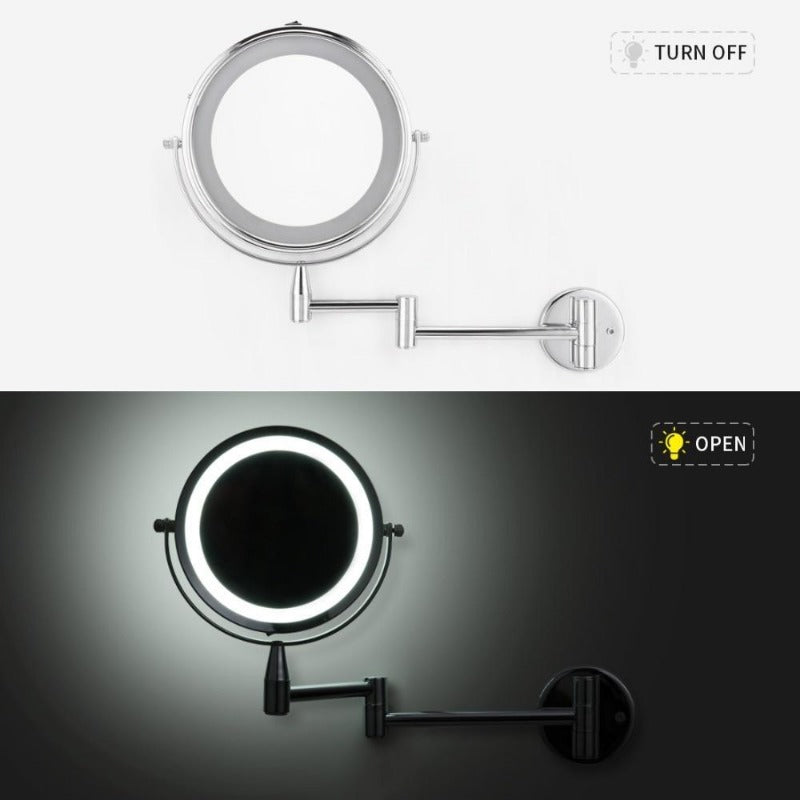 Állítható LED smink- és fürdőszobatükör