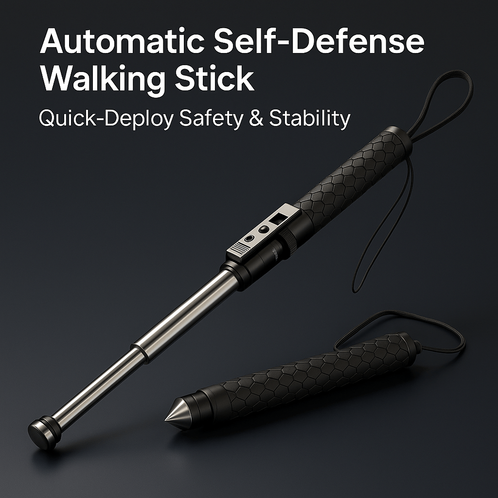 Automatic Self Defense Walking Cane With Stability Support