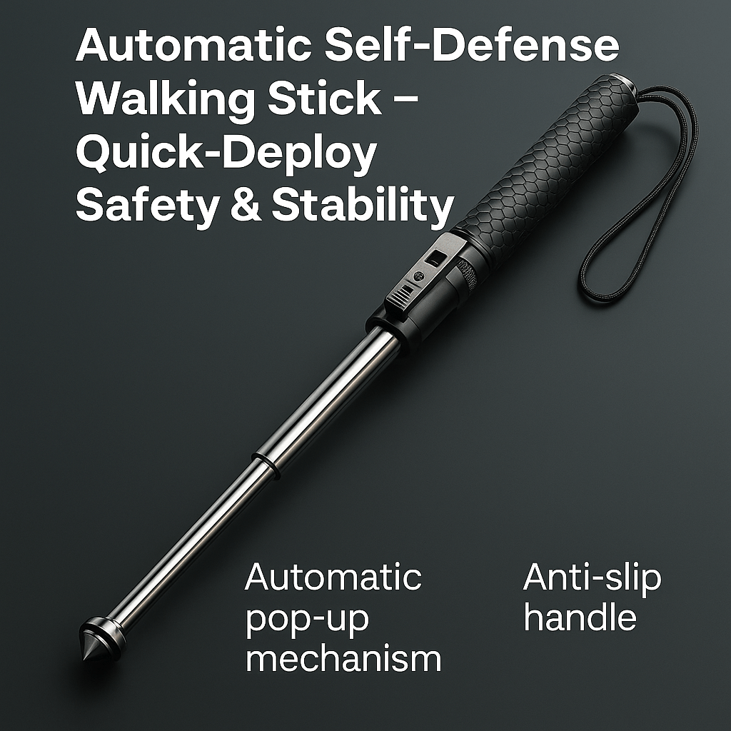 Automatic Self Defense Walking Cane With Stability Support