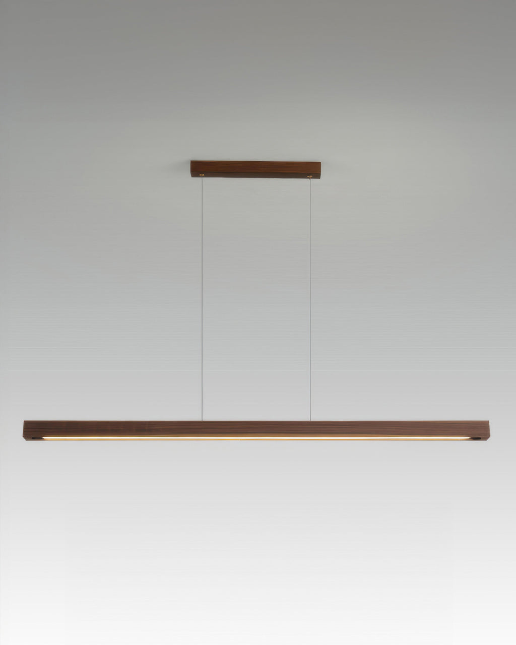Lustre suspendu minimaliste en noyer japonais