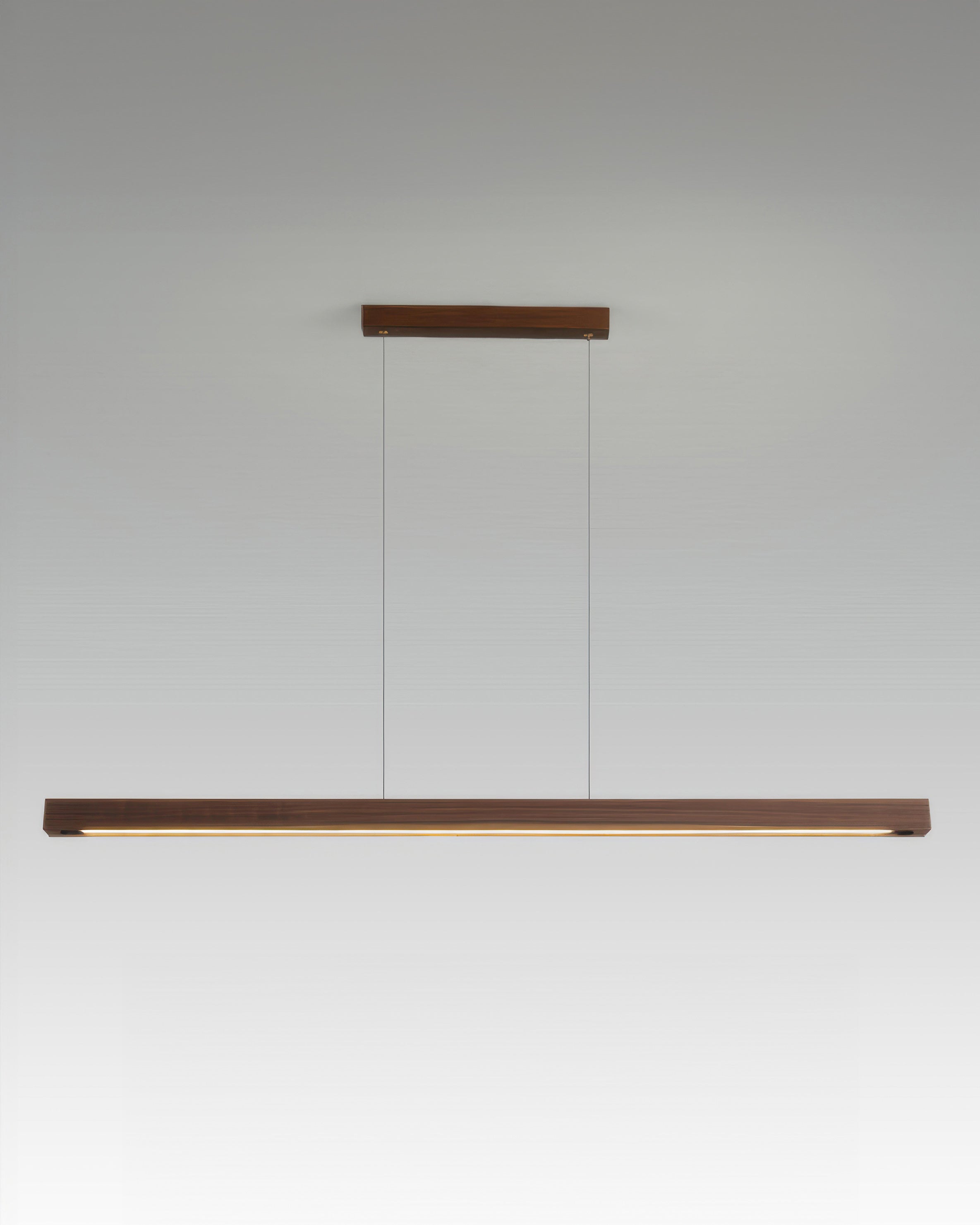 Lustre suspendu minimaliste en noyer japonais
