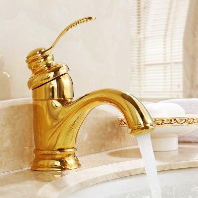 Grifo mezclador para lavabo de baño Arcline en latón antiguo