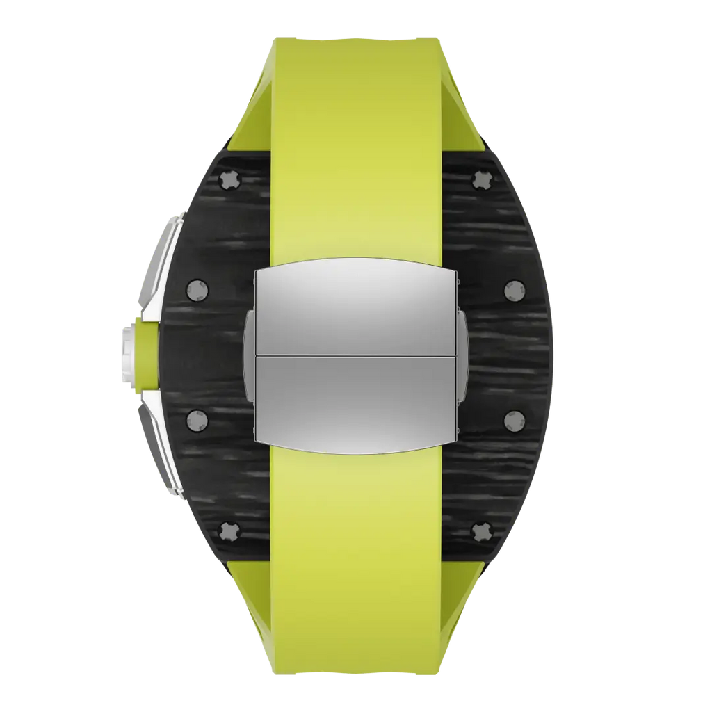 Custodia in fibra di carbonio e cinturino in silicone per Apple Watch