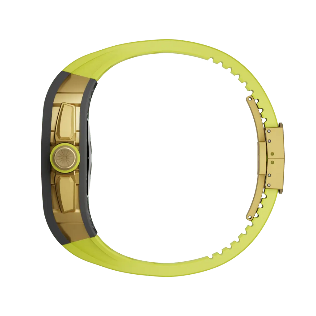 Custodia in fibra di carbonio e cinturino in silicone per Apple Watch