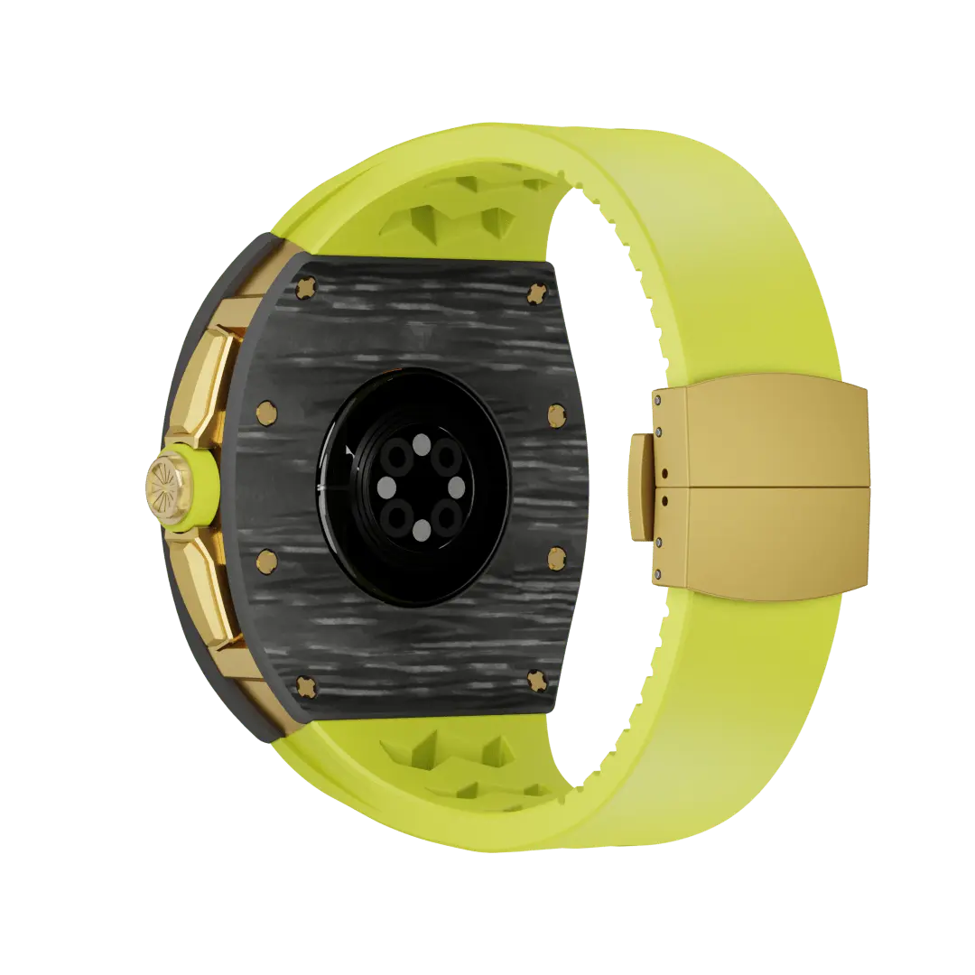 Custodia in fibra di carbonio e cinturino in silicone per Apple Watch