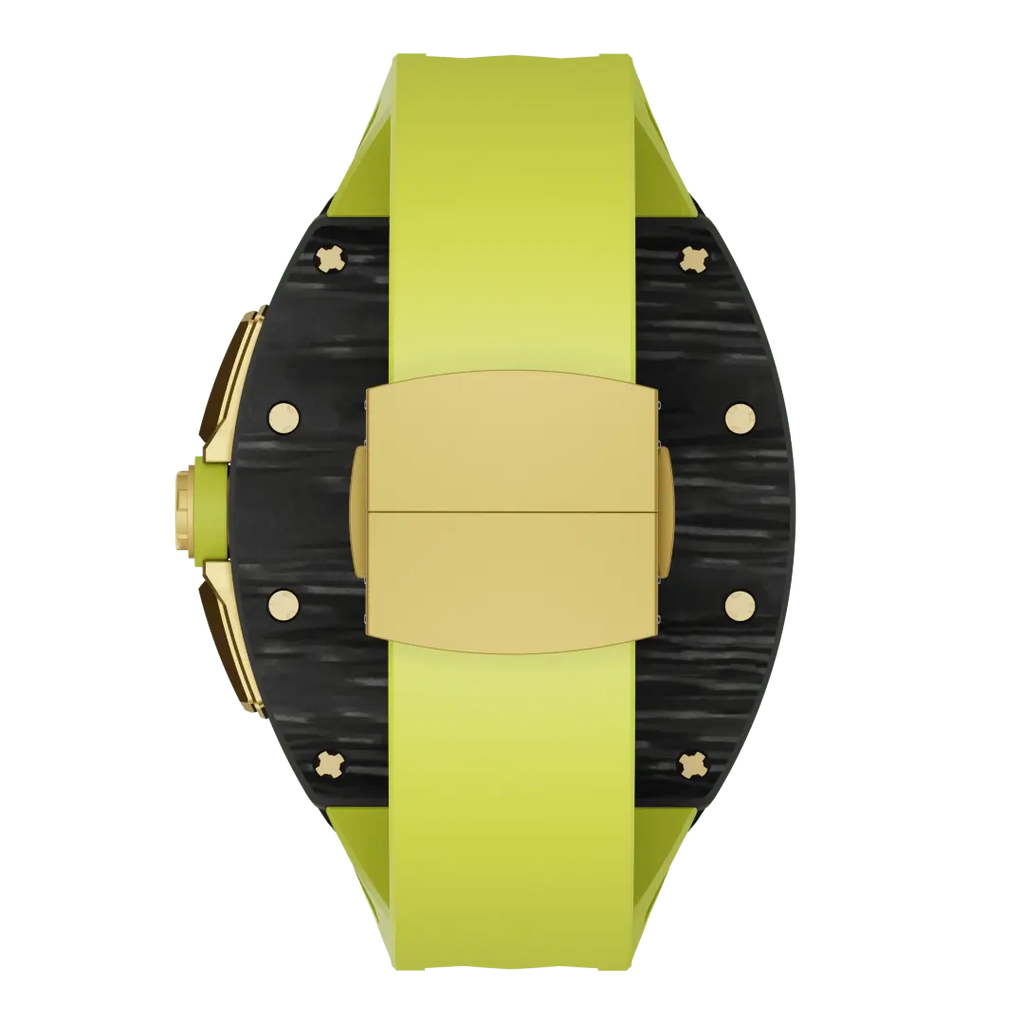 Custodia in fibra di carbonio e cinturino in silicone per Apple Watch