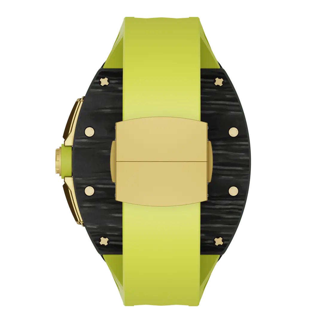 Custodia in fibra di carbonio e cinturino in silicone per Apple Watch