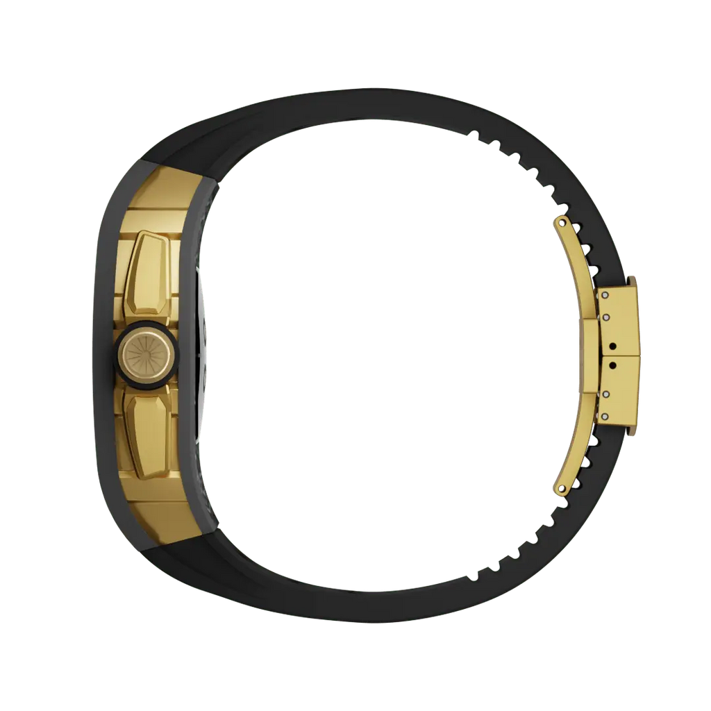 Custodia in fibra di carbonio e cinturino in silicone per Apple Watch