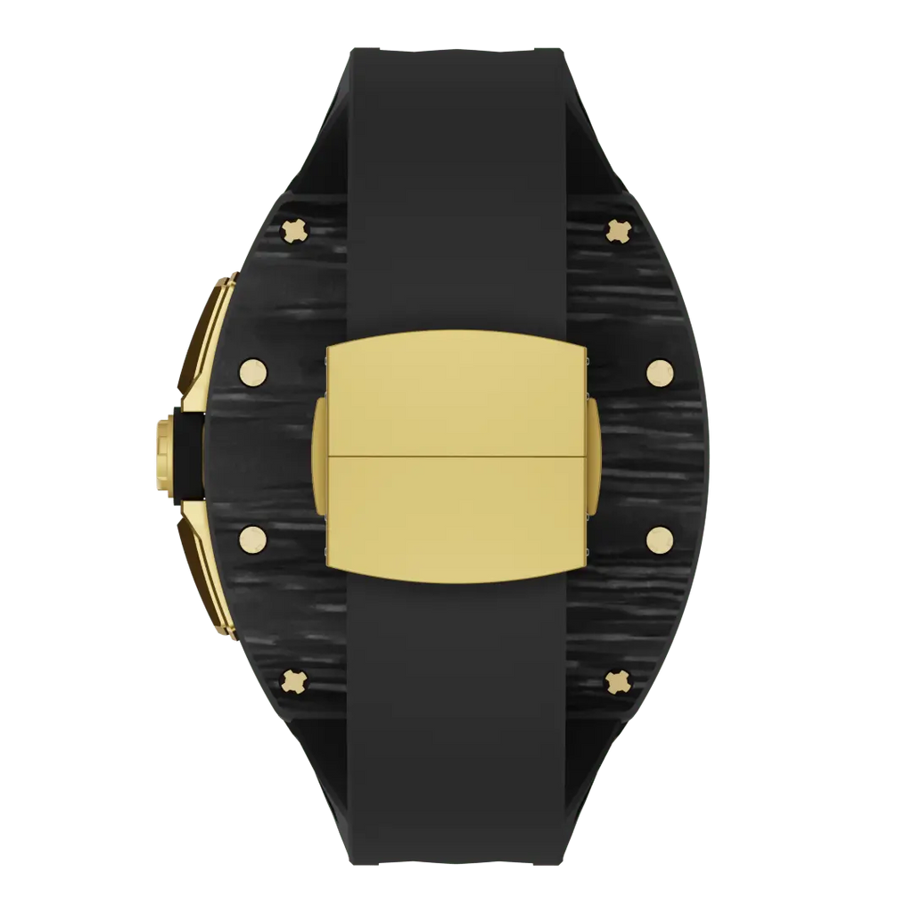 Custodia in fibra di carbonio e cinturino in silicone per Apple Watch