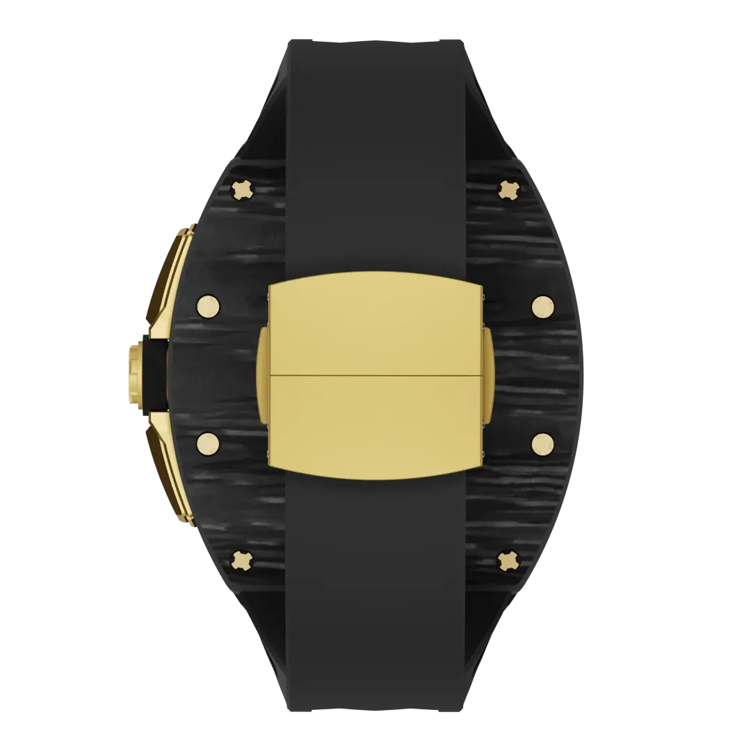 Custodia in fibra di carbonio e cinturino in silicone per Apple Watch