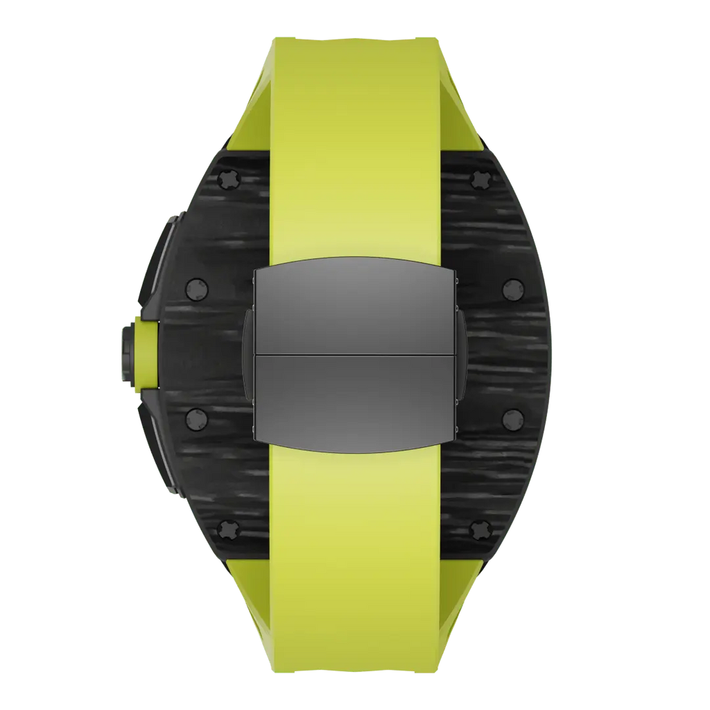 Custodia in fibra di carbonio e cinturino in silicone per Apple Watch