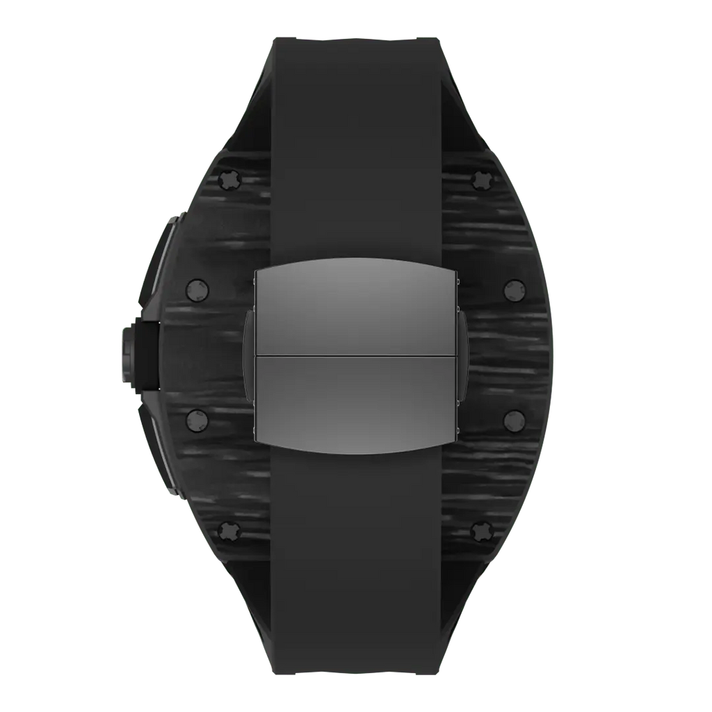 Custodia in fibra di carbonio e cinturino in silicone per Apple Watch
