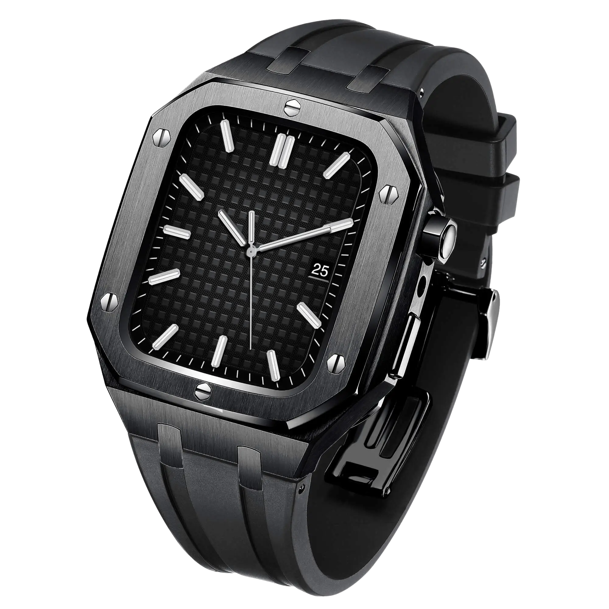 Edelstahlgehäuse & Silikonarmband für Apple Watch
