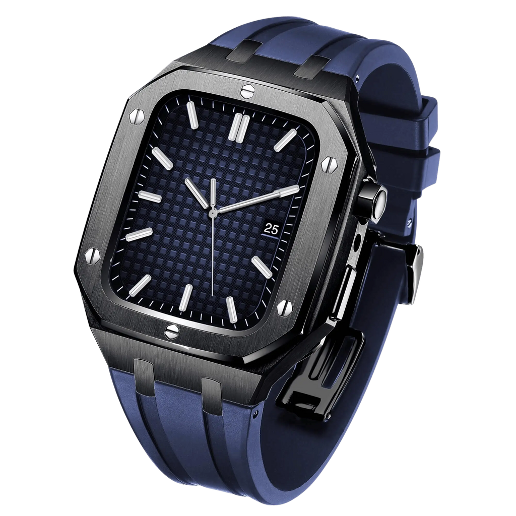 Edelstahlgehäuse & Silikonarmband für Apple Watch