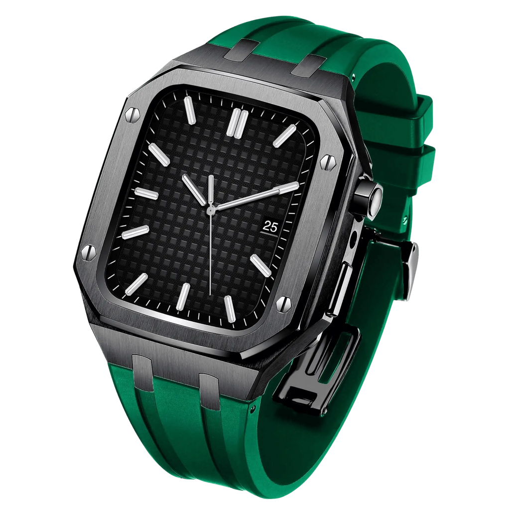 Edelstahlgehäuse & Silikonarmband für Apple Watch