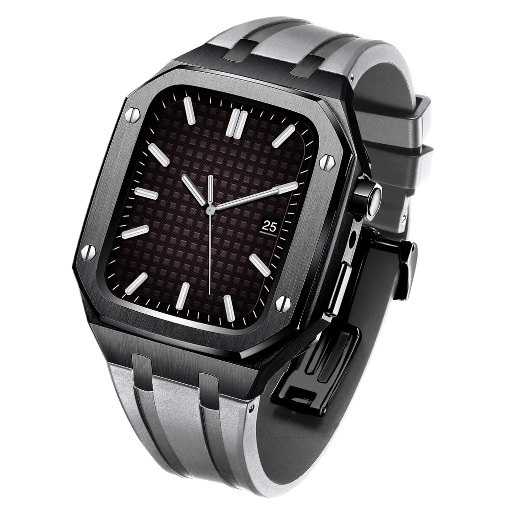 Edelstahlgehäuse & Silikonarmband für Apple Watch