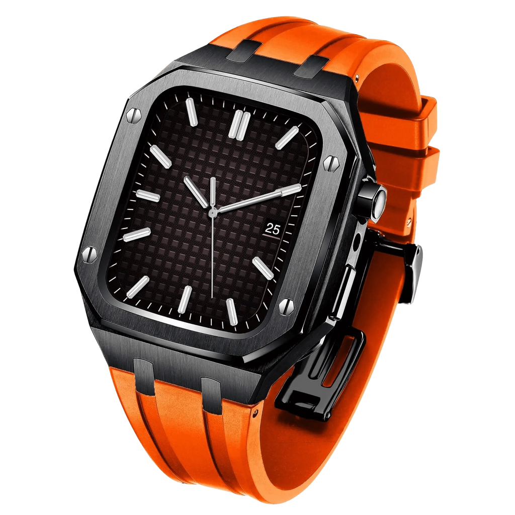 Edelstahlgehäuse & Silikonarmband für Apple Watch