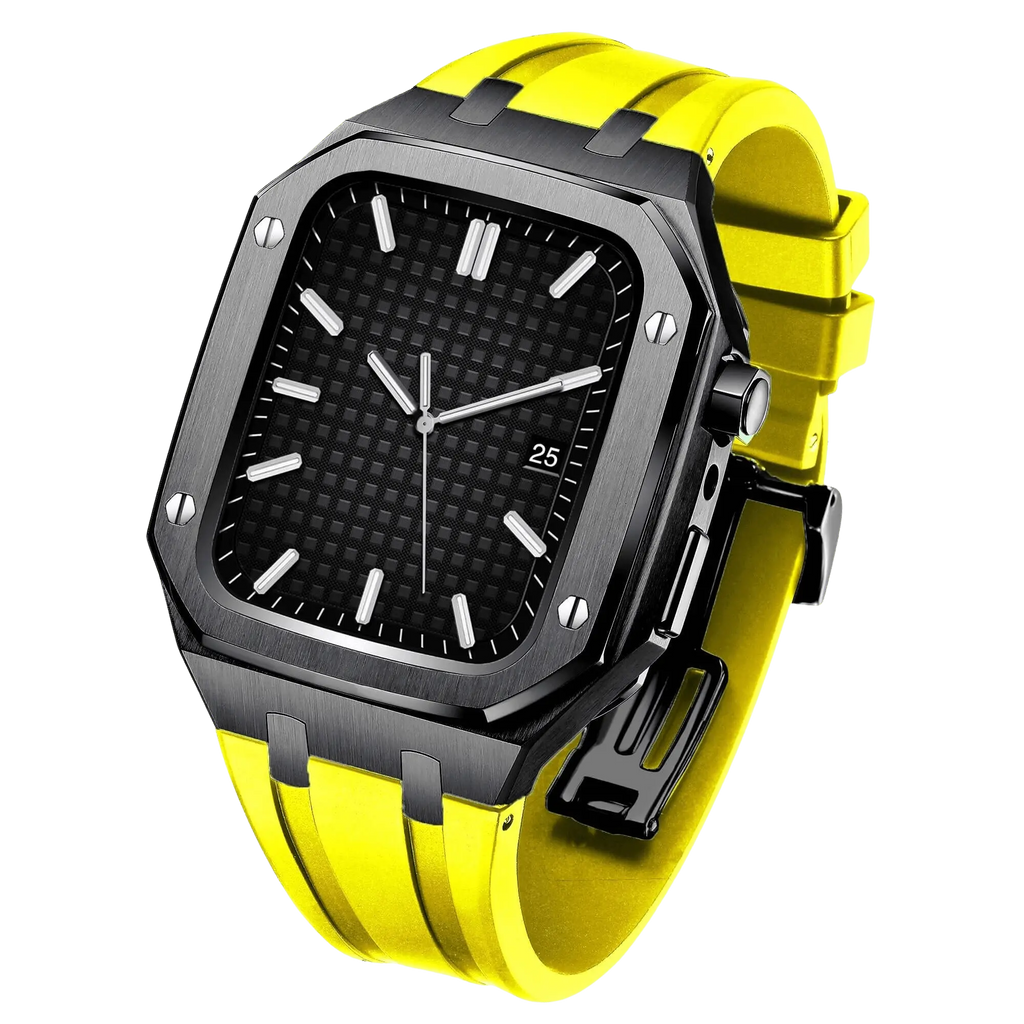 Edelstahlgehäuse & Silikonarmband für Apple Watch