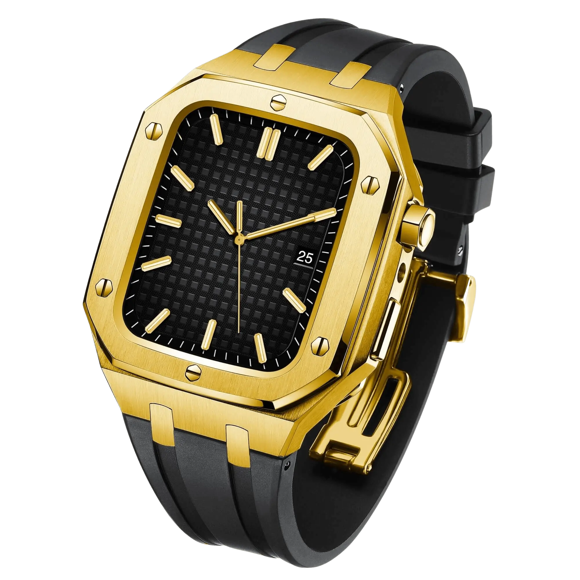 Edelstahlgehäuse & Silikonarmband für Apple Watch