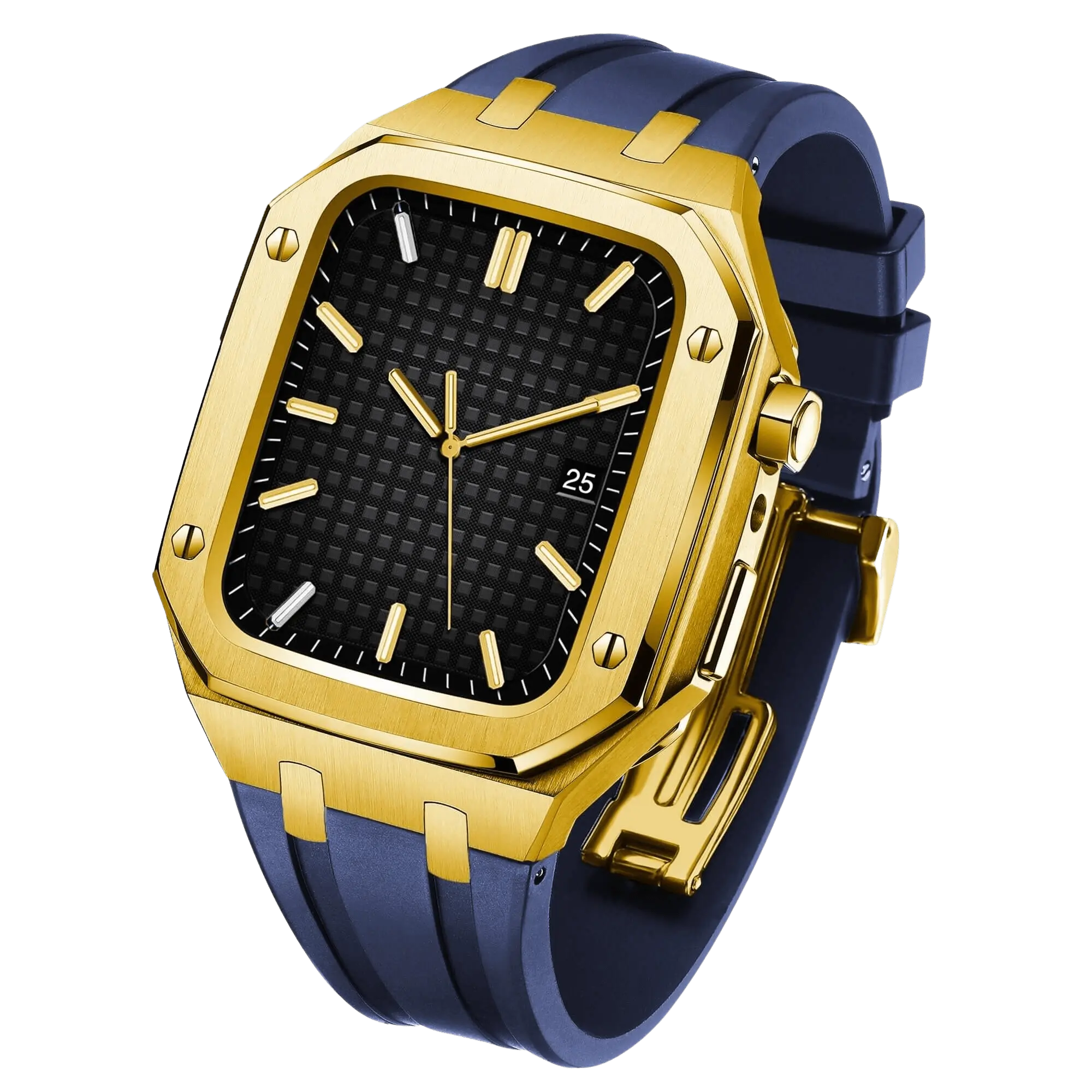Edelstahlgehäuse & Silikonarmband für Apple Watch