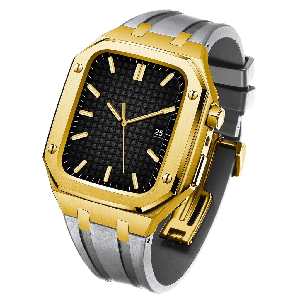 Edelstahlgehäuse & Silikonarmband für Apple Watch