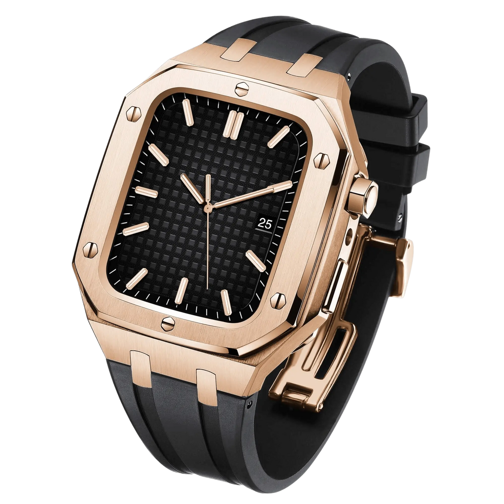 Edelstahlgehäuse & Silikonarmband für Apple Watch