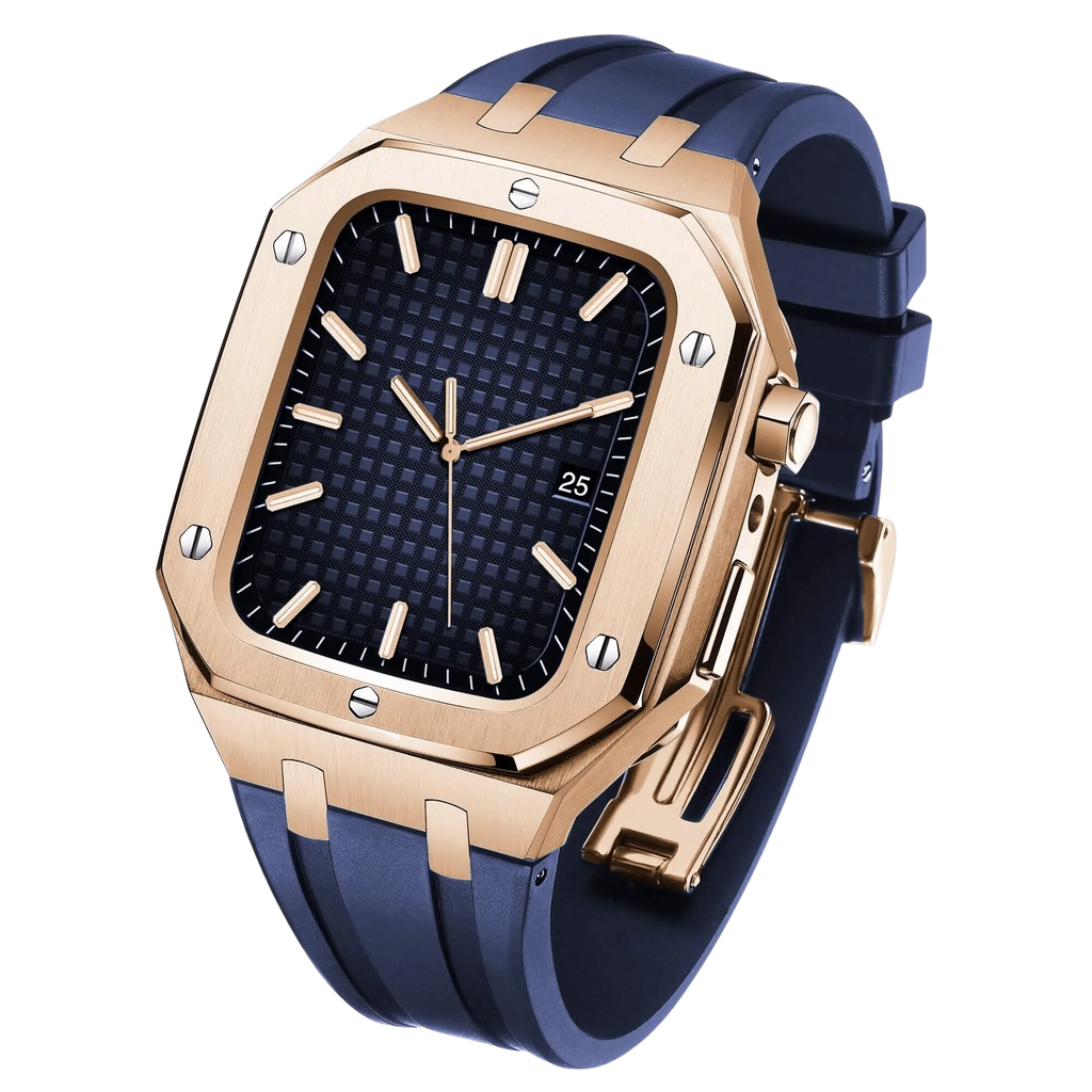 Edelstahlgehäuse & Silikonarmband für Apple Watch