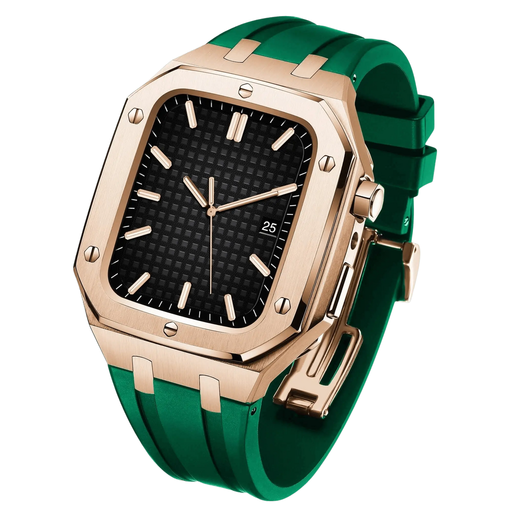 Edelstahlgehäuse & Silikonarmband für Apple Watch