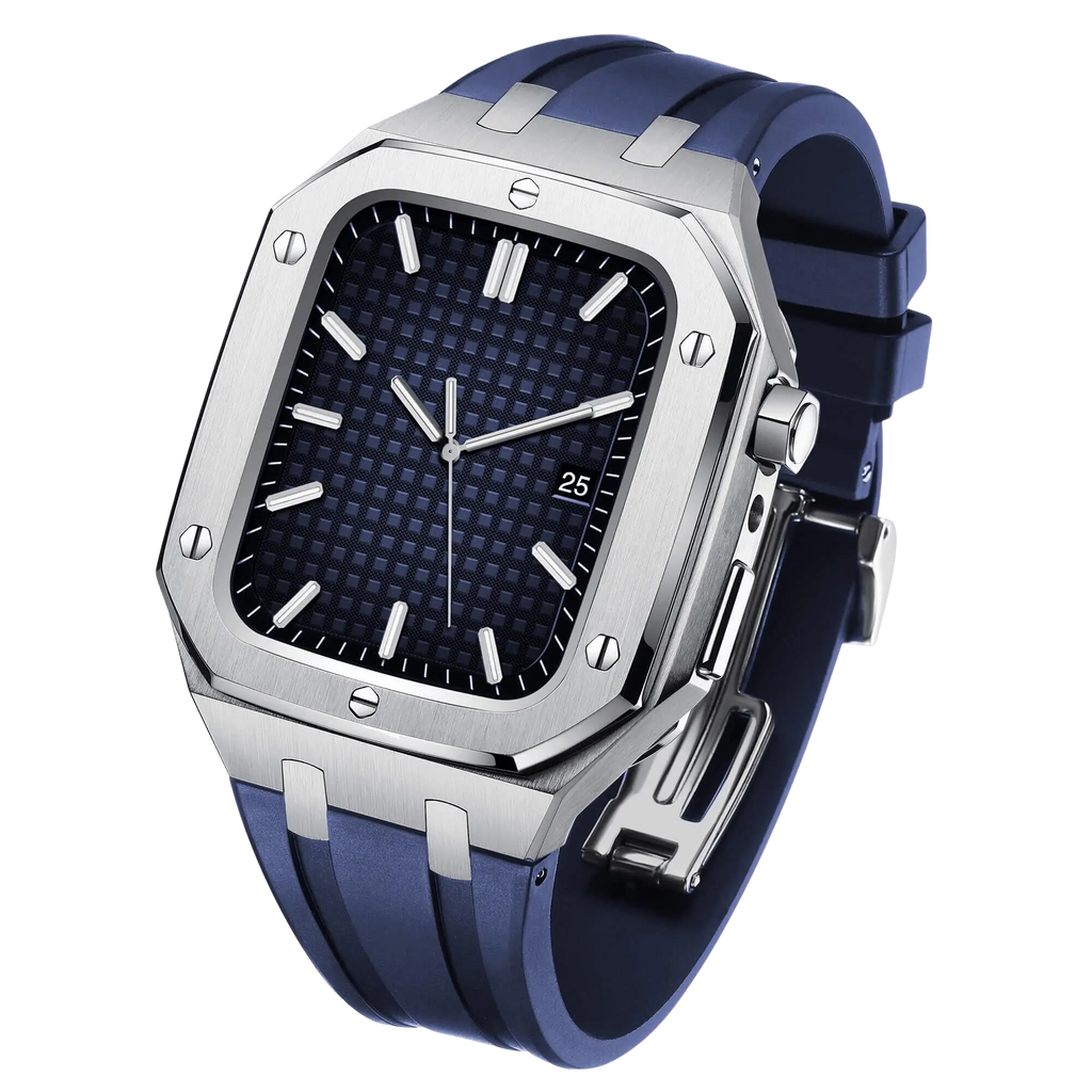 Edelstahlgehäuse & Silikonarmband für Apple Watch