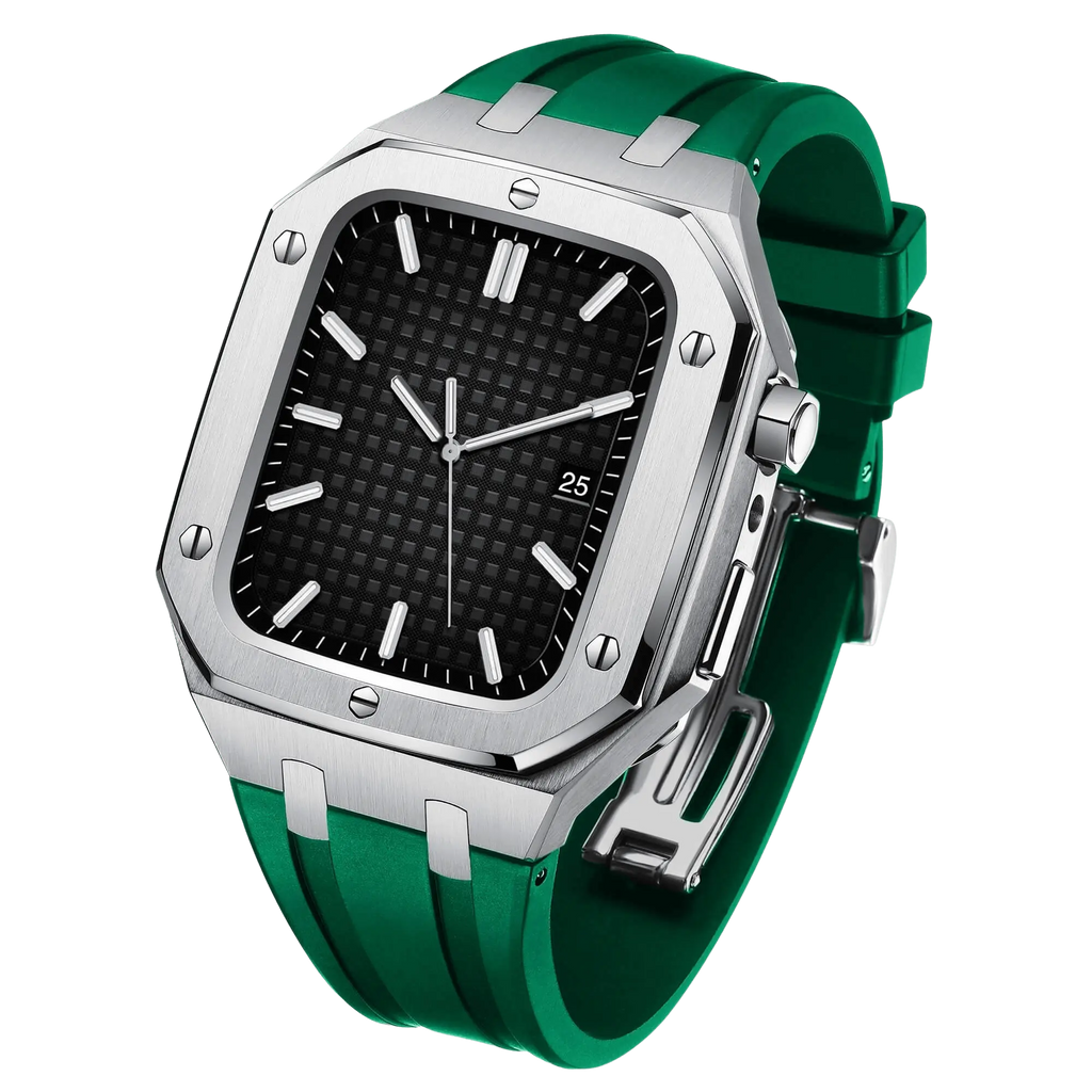 Edelstahlgehäuse & Silikonarmband für Apple Watch