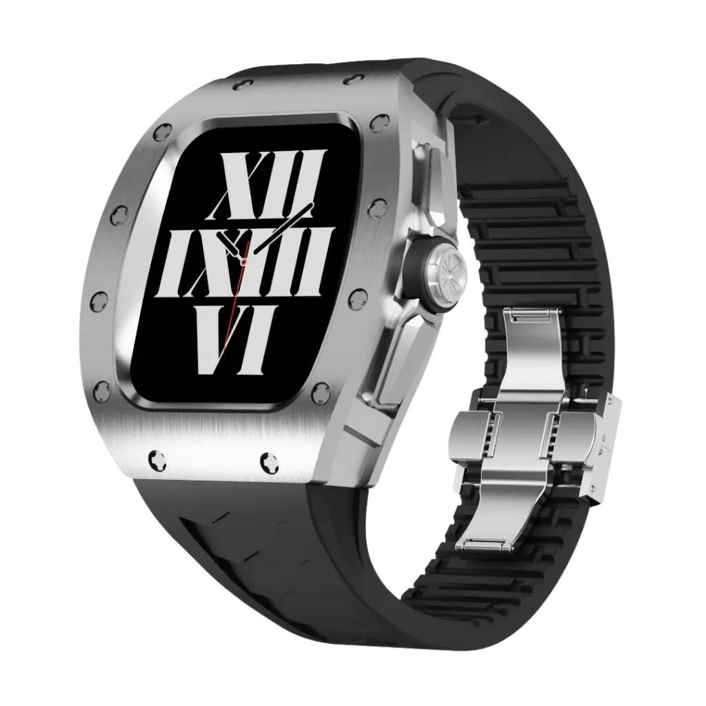 Carcasă din titan și curea din silicon pentru Apple Watch