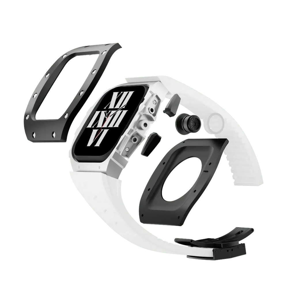 Carcasă din titan și curea din silicon pentru Apple Watch