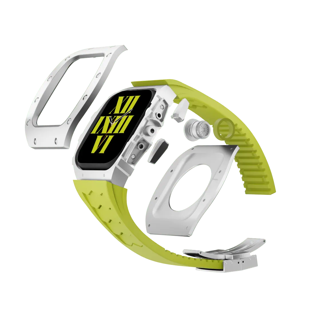 Carcasă din titan și curea din silicon pentru Apple Watch