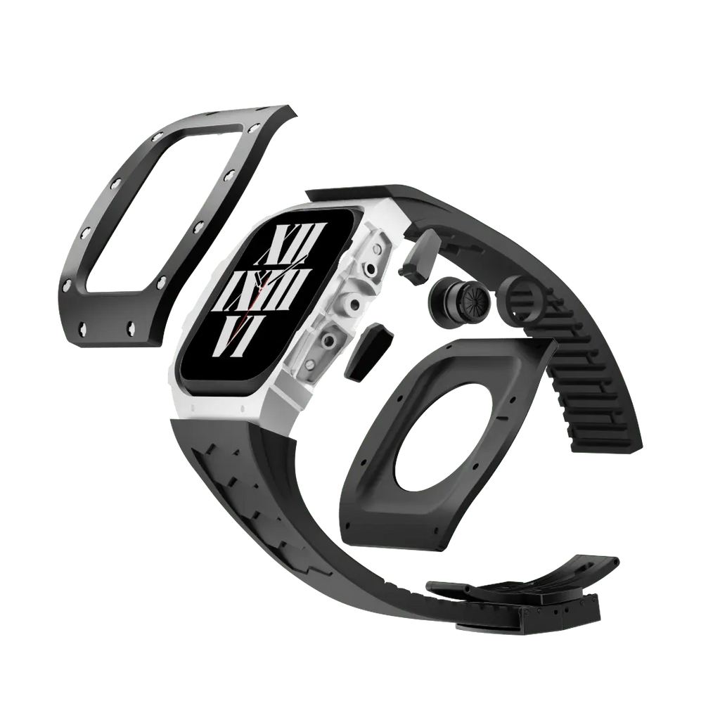 Carcasă din titan și curea din silicon pentru Apple Watch