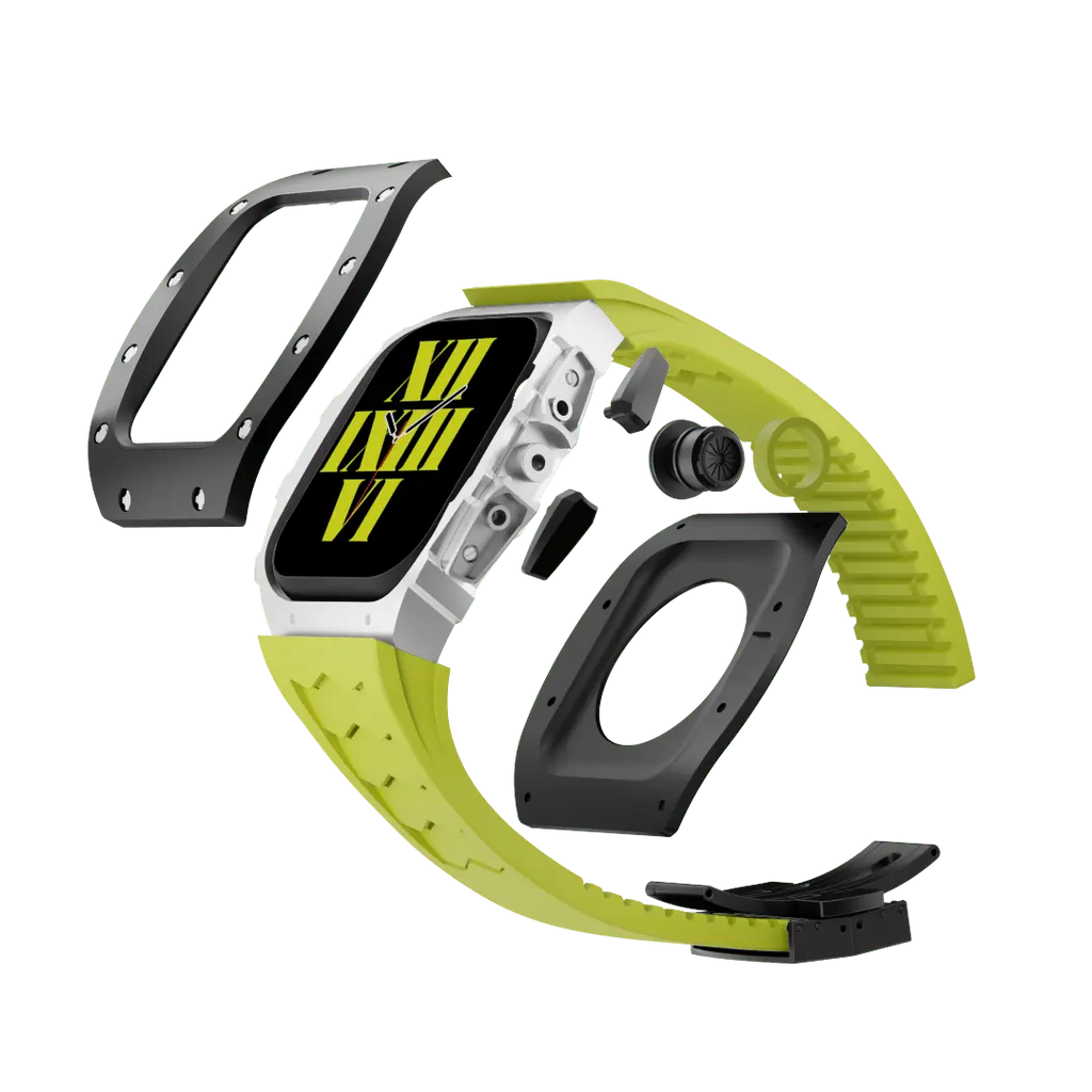 Carcasă din titan și curea din silicon pentru Apple Watch