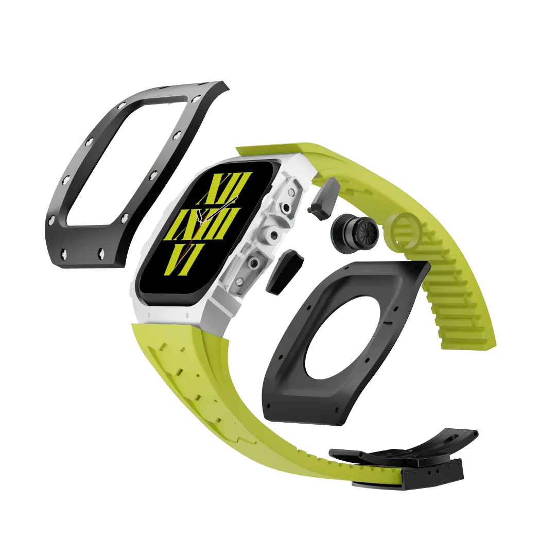 Carcasă din titan și curea din silicon pentru Apple Watch