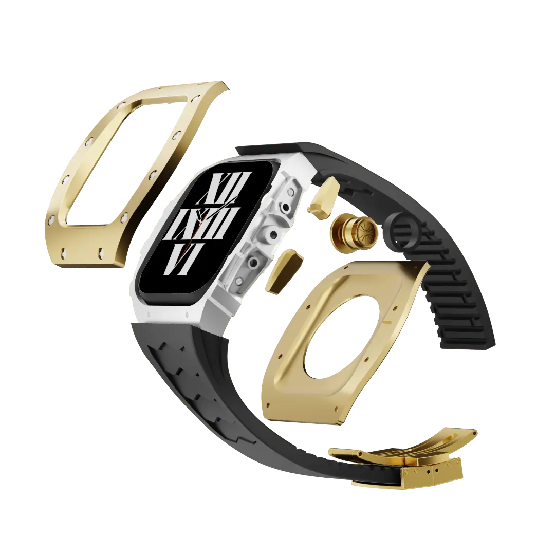 Carcasă din titan și curea din silicon pentru Apple Watch