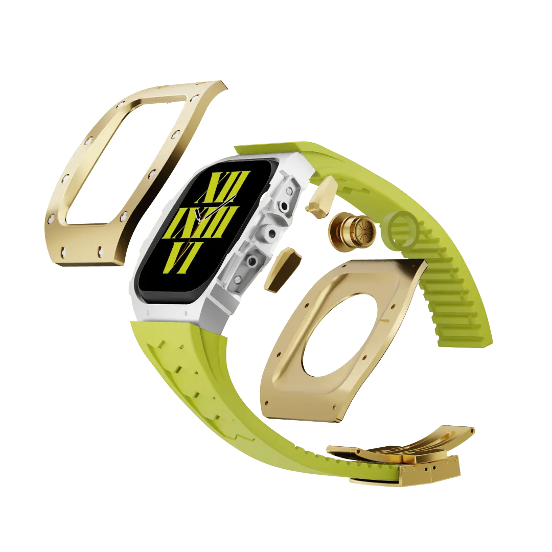 Carcasă din titan și curea din silicon pentru Apple Watch