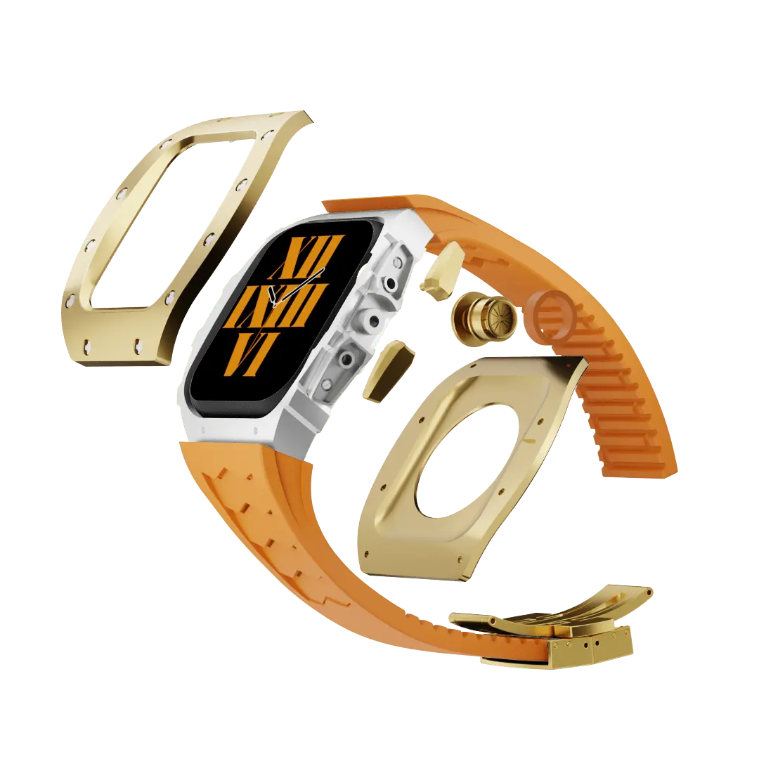 Carcasă din titan și curea din silicon pentru Apple Watch