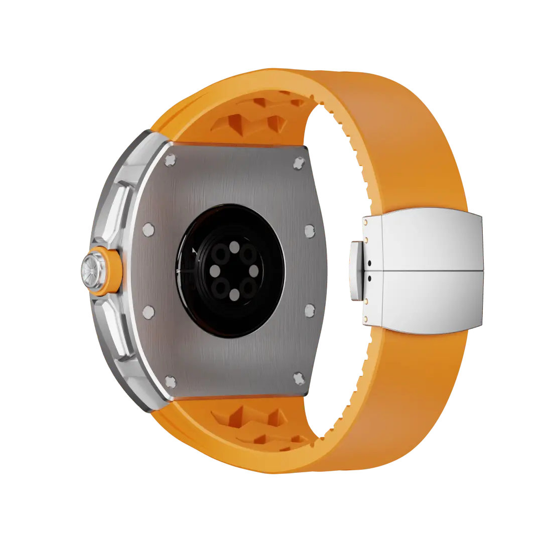 Carcasă din titan și curea din silicon pentru Apple Watch